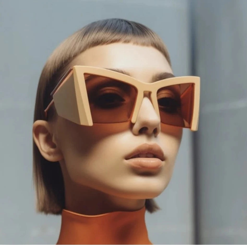 Twooo T1114 Designer Shades Half Frame Square Women Sunglasses 2024