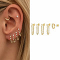 ZUOLA Trendy 6pcs Floral Design Tassel Earrings Set S925 Silver 5A Zircon 18K Gold Plated Feminine Jewelry MegaBDM