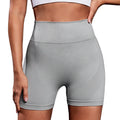Women's High-Waisted Seamless Knit Breathable Spandex/Nylon Yoga Leggings Hip Lift Elastic Fitness Wear Shorts