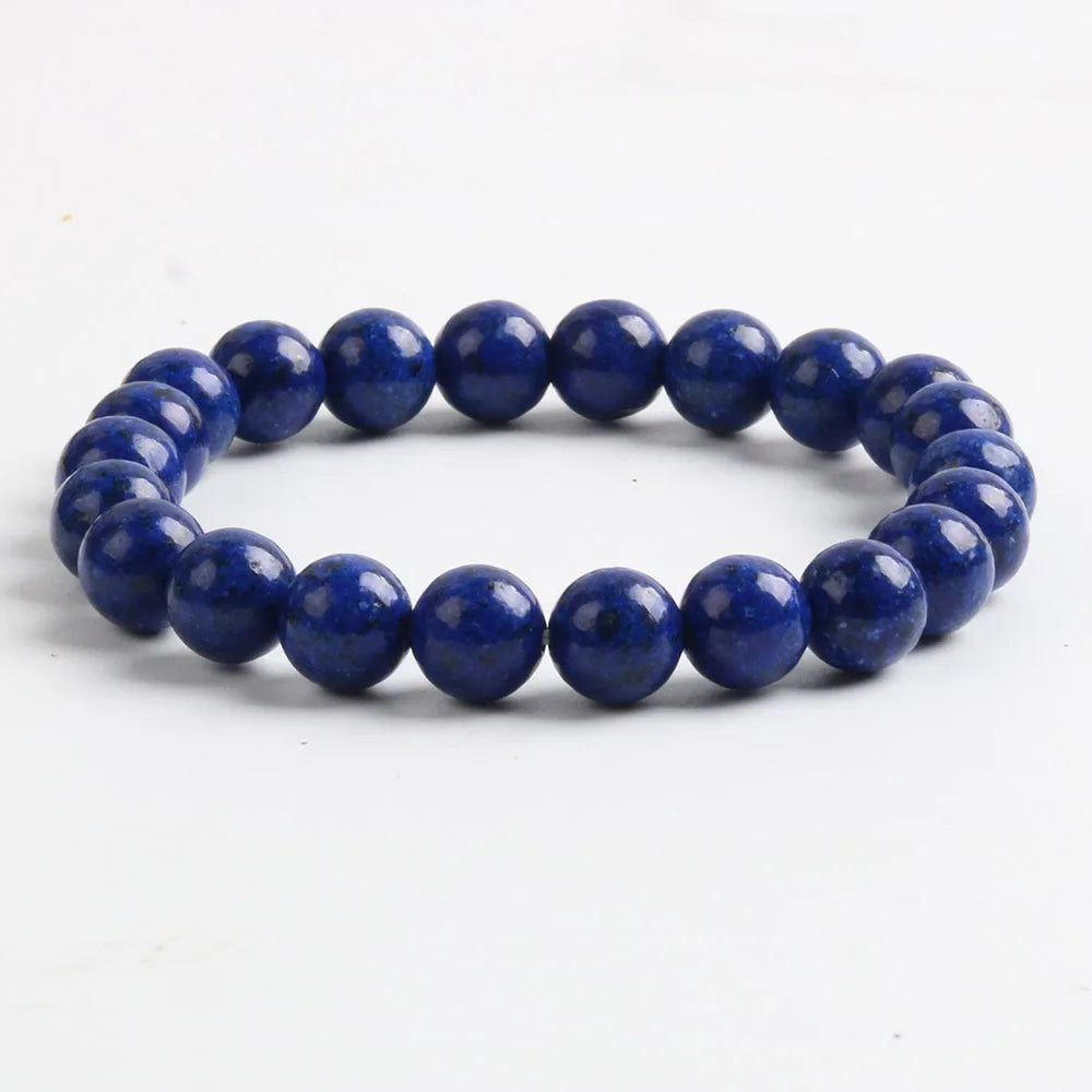 Wholesale Hot Sale Round Lapis Lazuli Bracelet for Men and  Women Smooth  Gemstone  Gift