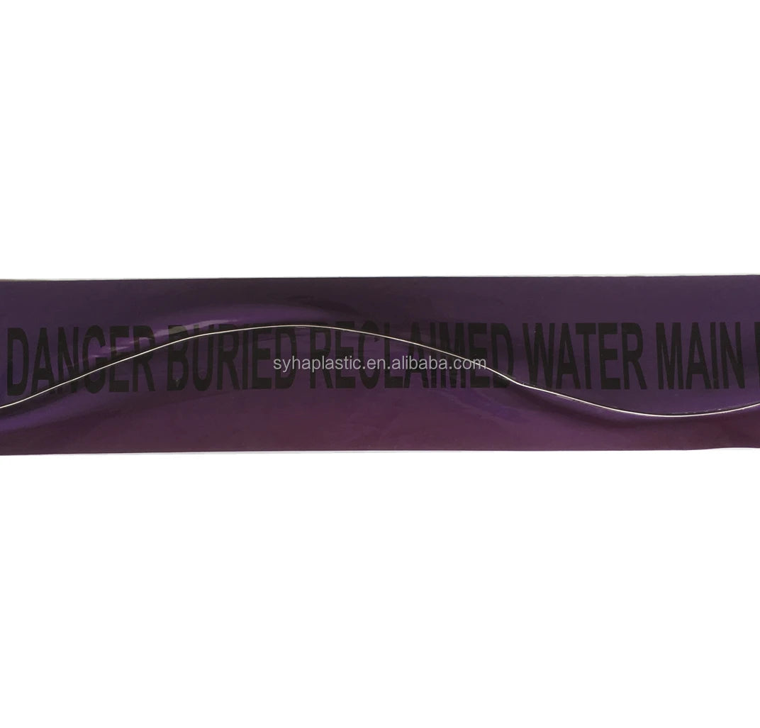 Durable Waterproof and Weather-Resistant Stainless Steel Wire Type Warning Tape Underground Detectable