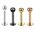 Wholesale Stainless Steel External Thread Labret Earring Ear Cartilage Monroe Piercing Helix Conch Lobe Studs Lip Piercing