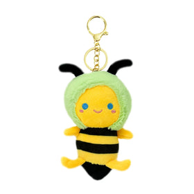 13CM Plushie Bee Holiday Teacher's Day Gift Bag Pendant Plush Keychain Doll Stuffed Animal Bee Toys Car Decor Plush Bee Festival