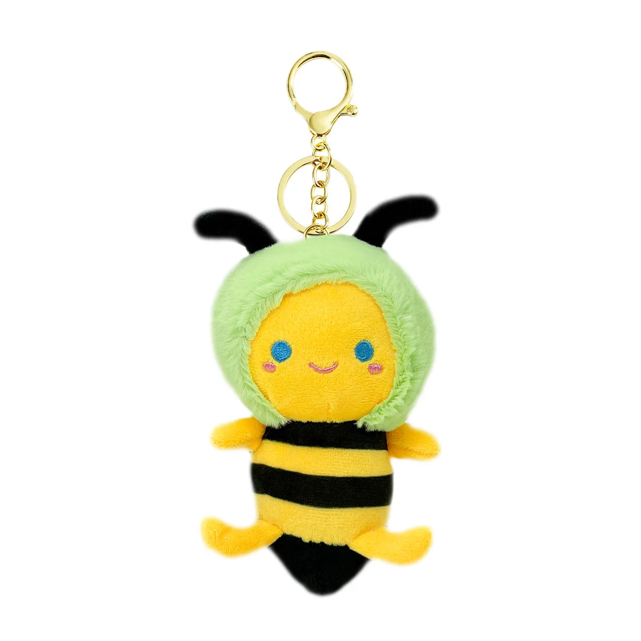 13CM Plushie Bee Holiday Teacher's Day Gift Bag Pendant Plush Keychain Doll Stuffed Animal Bee Toys Car Decor Plush Bee Festival