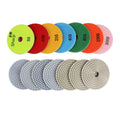 True Shine 7 Steps Wet Granite Marble Quartz 4 Inch Stone Flexible Diamond Resin Polishing Pad OEM Grit #1-#3 3-Year Warranty