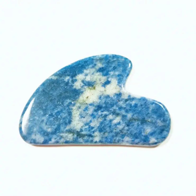 DIY Gem natural Blue Spot Jasper stone gua sha massager gemstone gift crafts massage products