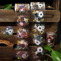 1 Roll/piece of Tape Midnight Garden Series Plant Themed Ledger DIY Material Circulation Stickers 6 Styles