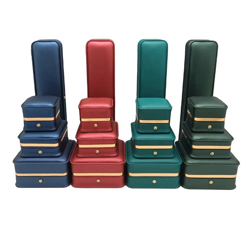 Factory in Stock Classic PU Leather Jewelry Case Jewelry Box Leather Jewelry Boxes