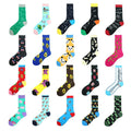 XIANGHUI Creative Geometric Figure Image Chess Men's Socks Animal Fruit Dollar Socks Funny Designer Socks