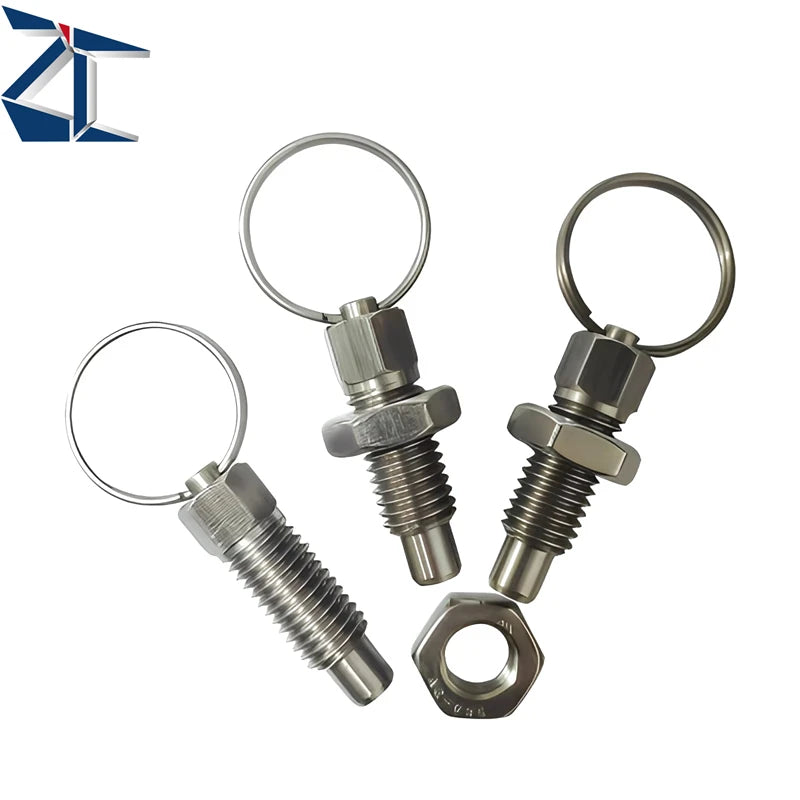 ZPBUL S45C Stainless Steel Pull Ring Type Knob Indexing Plunger Industrial Hardware for Automation Equipment