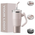Custom Lead Free Stainless Steel Vacuum Insulated 40oz Camping Travel Mug with Handle Straw Leak-Proof & Eco-Friendly