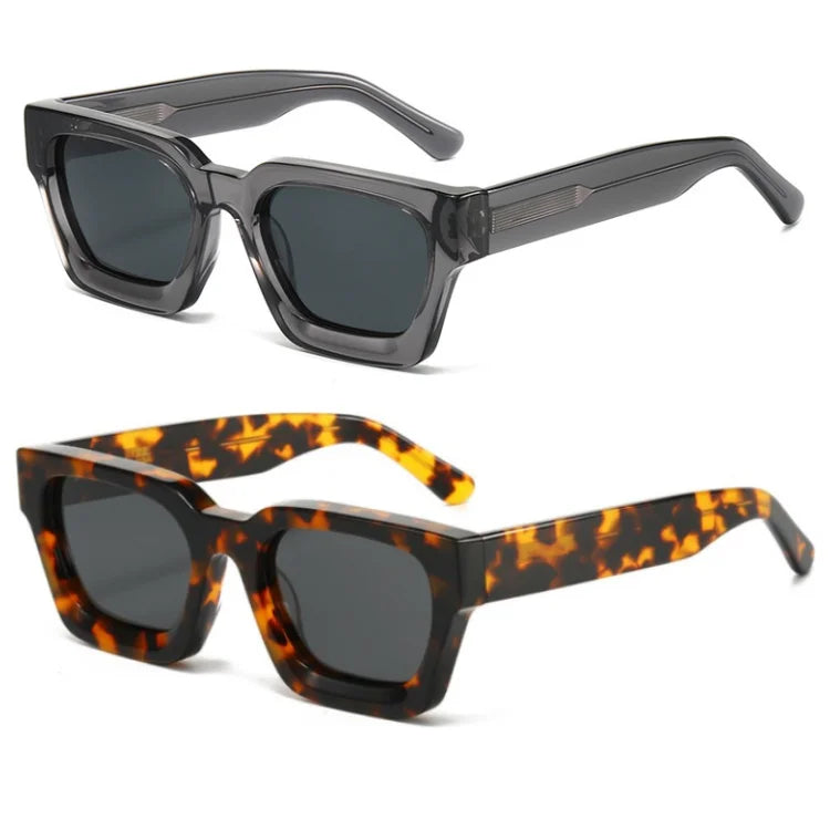 Fashionable Chunky Acrylic Frame Square Thick Acetate Sunglasses Hot Sale Acetate Shade Polarized Dafas De Sol Sun Glasses