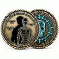 Fast Delivery Custom Commemorative Coin Maker Antique Gold Plated Souvenir 3D Die Cast Design Hollow Challenge Coin Charm