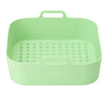 Square 8inch Silicone Air Fryer Basket Pot Baking Tray