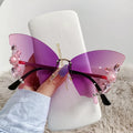 Lunette De Soleil Rimless Women Diamond Sunglasses Brand Designer Eyeglasses Butterfly Shape Sun Glasses