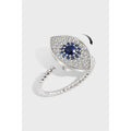 QS662 Wholesale S925 Sterling Silver Trendy Eye Ring Evil's Eye Finger Ring Anxiety Rings Women