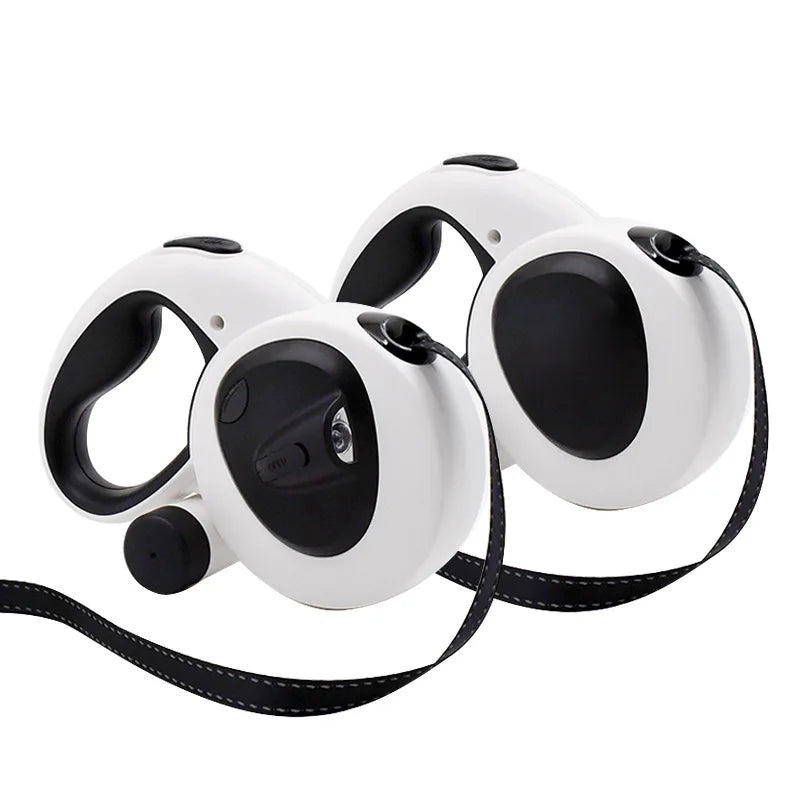 Pet Automatic Telescopic Leash With Led Light Walking Dog Leash Reflective Tractor