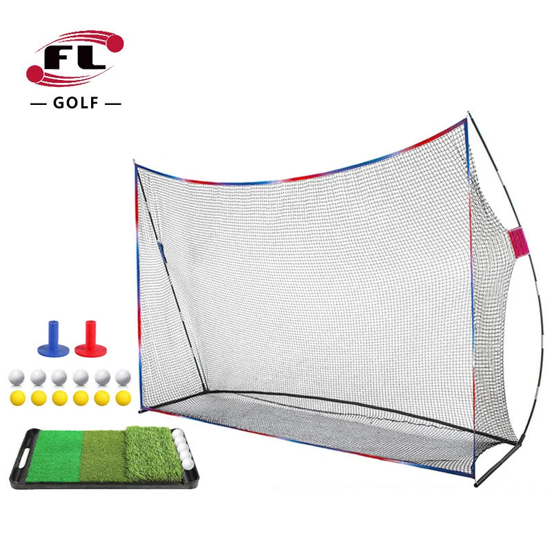 Factory Direct Sales Golf Practice Net Gradient Color Golf Hitting Cage Golf Practice Net