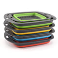 Square Drain Basket Steamer Vegetables Fruit Baskets Wash Bowl