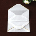 Custom Translucent Vellum Envelope with Gold Foil Lines for Wedding Birthday Invitation Vintage Paper Envelope