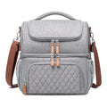 Custom Large Capacity Leak-Proof Two Dual Multi-compartment Insulated Lunch Cooler Box Lunch Bag with Shoulder Strap