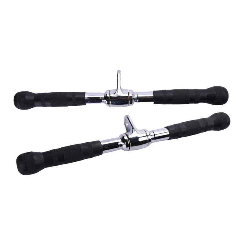 Multi-functional Gym Equipment Lat Revolving Pulldown Straight Horizontal Bar With Rubber Handgrips