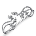 Jasen Jewelry's Stylish 925 Sterling Silver Palm Cuff Trendy Cubic Zirconia Gold & Rhodium Plated for Women's Party Outfit