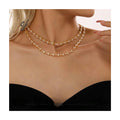 Carline Topsale Fashion Stainless Steel Gold Plated Flower Shape Clavicle Chain Necklace Freshwater Pearl Bracelet Necklace
