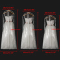 Printed High Quality Tote Garment Bag Foldable and Zipper Closure Clear Wedding Dress Cover for Party and Long Dresses