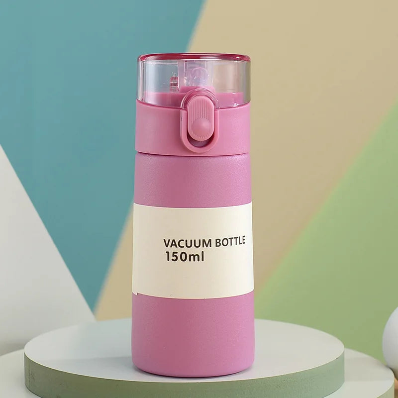 150ml Red Color Mini Cute Coffee Vacuum Flasks Thermos Small Capacity Portable Stainless Steel Travel Water Bottle T