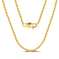 RINNTIN SC29 18K Gold Plated Hip Hop Jewelry Bulk Wholesale Women Men 925 Silver Chain Diamond-Cut Rope Chain Necklace