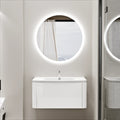 New Design White Bathroom Vanity Single Sink Aluminum Combo Bathroom Cabinet Vanity Set