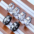 Hip-hop Design Popular Stainless Steel Rings Penguin Butterfly Forest Fashionable Couple Ring Accessories Birthday Gifts