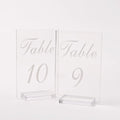 Customized Acrylic Desktop Decca T-type Table Signs Crystal Menu Card Table Number Wedding Acrylic Sign Display Holder