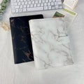 Marbled Notebook Pu Leather A5 Loose Leaf Binder 6 Rings Agenda Planner Organizer Budget With Magnetic Buckle