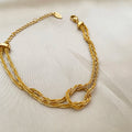 Double Layered Stainless Steel Twisted Knotted Bracelet Starburst Chain Hollow Bracelets Non Tarnish Fashion Trendy Jewelry 2022
