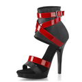Red Tape Thin Heel 13 cm High Heels Model Show Large Shoes Pole Dance Striptease Shoes Summer Leaky Toe Platform Shoes