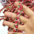 Hot Selling Multi Colors Water-soluble Embroidery Floral Lace Trim LT2603B