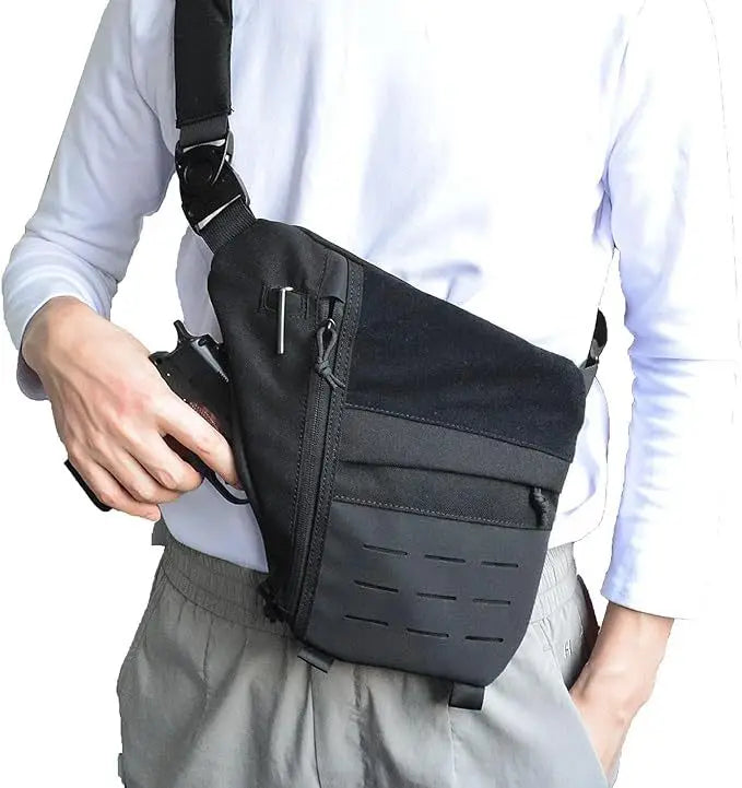 New Men Small Sling Shoulder Crossbody Flex Bags Anti-theft One Strap Chest Slim Backpack for Outdoor Hiking Biking