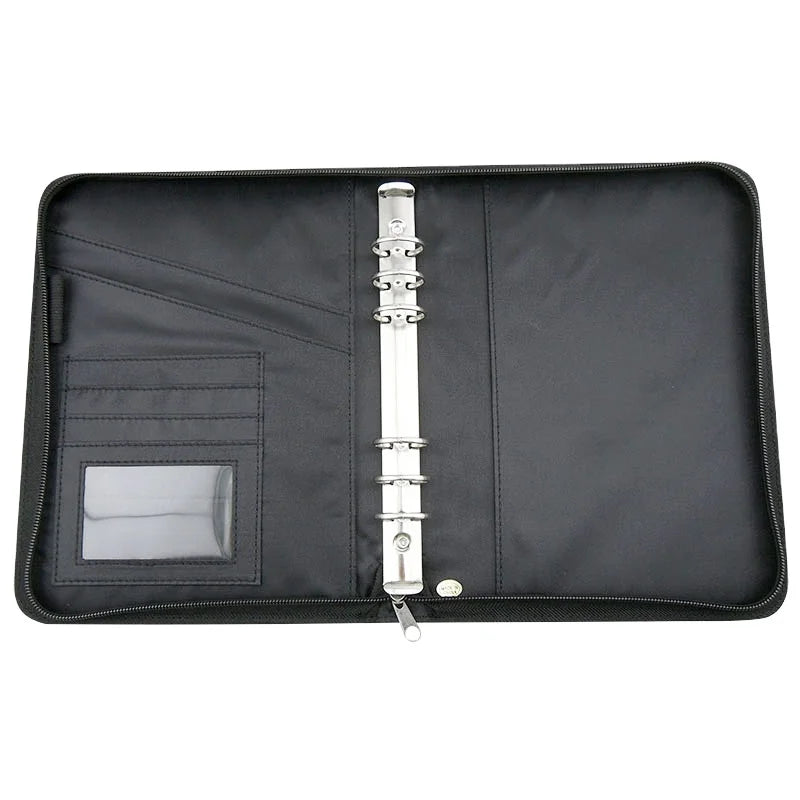Modernqiu A5 Custom PU Leather 6-Ring Binder Organizer Portfolio Folder Filing Products