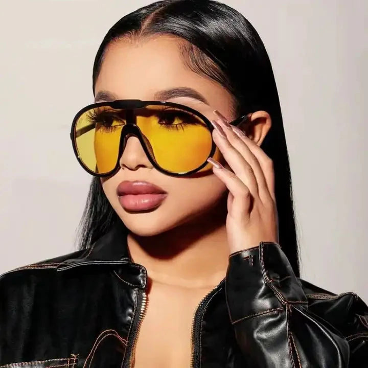 365 Oversized One Piece Shield Sunglasses for Women Vintage Unique Windproof Uv400 Sun Glasses Men Retro Gradient Eyewear