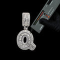 Custom Pass Diamond Tester Iced Out Vvs Moissanite Hip Hop Letter Pendant Diamond Letter Pendant Custom "Q"name Necklace