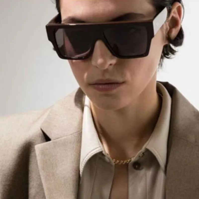 2023 New Eye Glass Women Men Retro Classic Large Square Jelly Frame Uv Protection Custom Designer Logo Glasses Handsome Sunglass