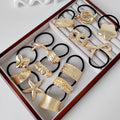 European American Woman Girls Fashion Punk Geometric Ponytail Hair Ties Factory Wholesale Rubber Hair Band