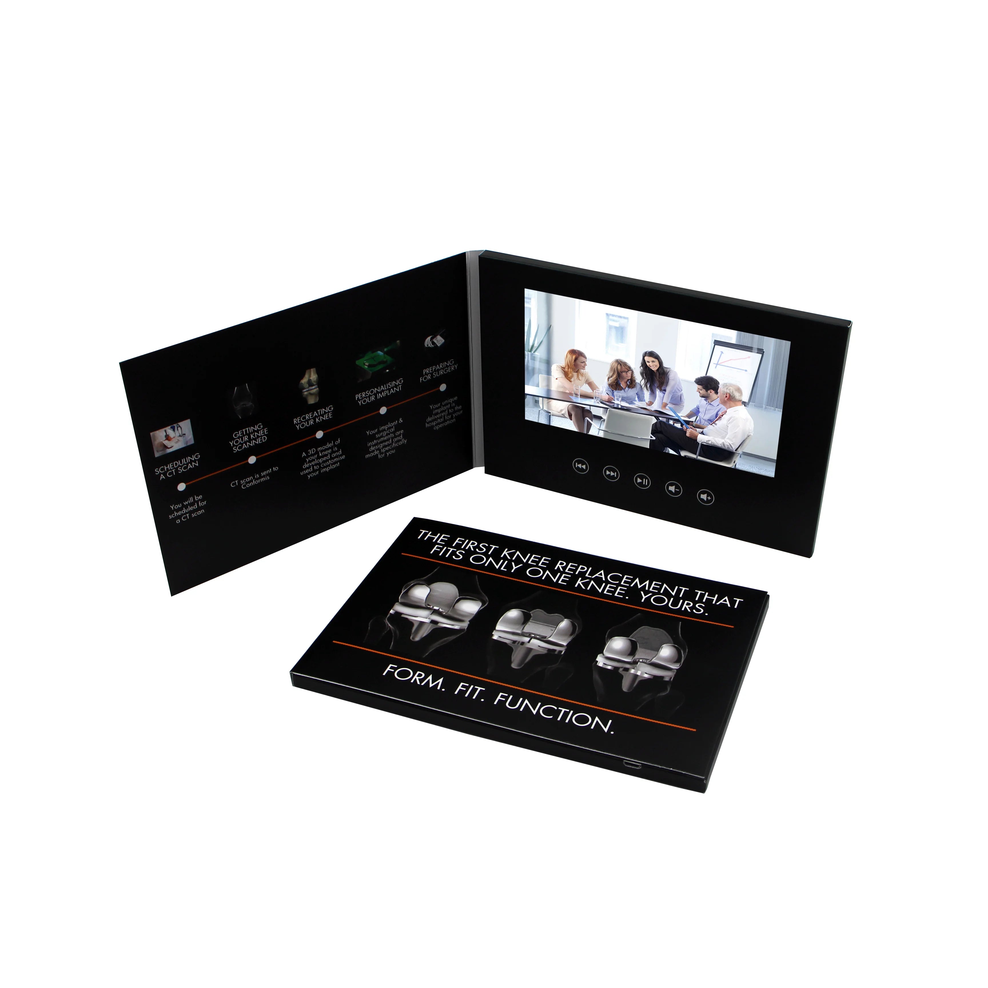 High Demand Promotional Items with logo Printing Lcd Greeting Gift Box Advertising Card Module Music Book Video Brochure