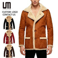 OEM ODM Dropshipping Wholesale Men Clothing Fashion Casual Warm Patchwork Fleece Jacket Plus Size 5XL Coats MegaBDM