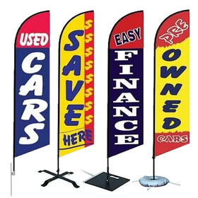 Wholesale Promotion Custom Outdoor Personalised Feather Flag and Pole Kit Double Sided Beach Banner Used Cars Feather Flags