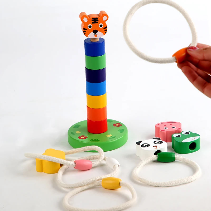 2025 Children Outdoor Fun Toy Sports Circle Ferrule Stacked Layers Game Parent-child Interactive Ferrule Throwing Game Kids
