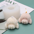B-3541 3D Cute Teddy Dog Head Silicone Mold Korean Style Ornament Aromatherapy Candle Baking Cake Mousse Mold