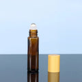 10ml Refillable round Glass Perfume Roll-on Bottle Mini Pocket Size Empty Bottles for Mascara Skin Care Cream Eye Drops